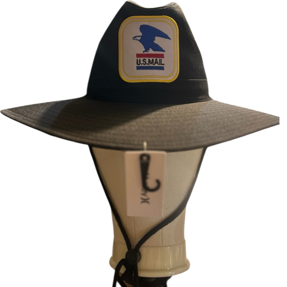Hurley Black Wide Brim Hat with U.S. Mail Patch